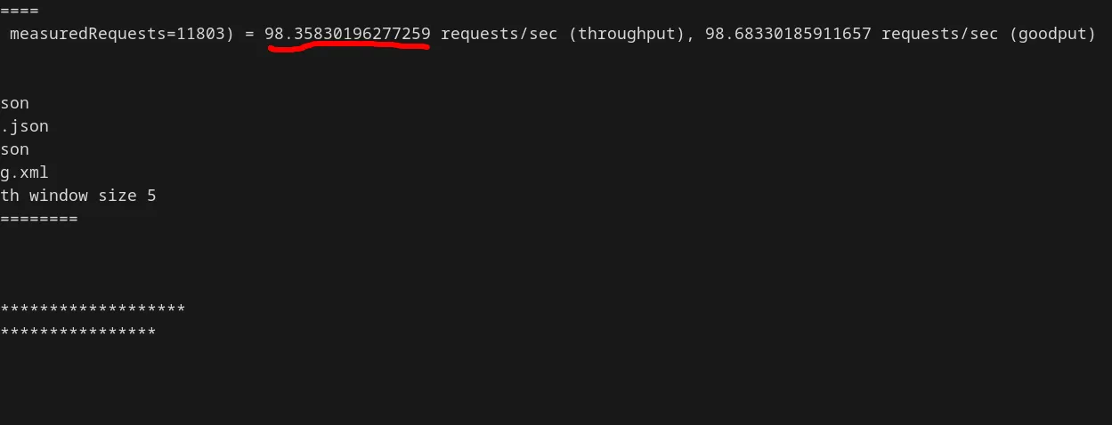 Результат Benchbase понизился до 98 TPS